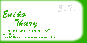 eniko thury business card